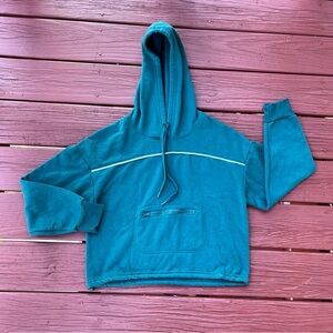 Teal Hooded Sweatshirt with Front Pocket